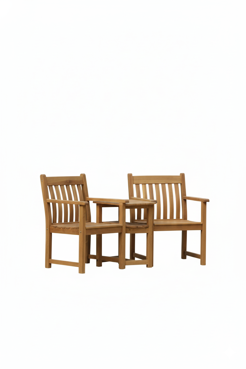 Alexander Rose companion set and table in wood
