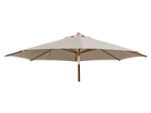 Round Eucalyptus Wood Parasol 2.7m with granite base ecru