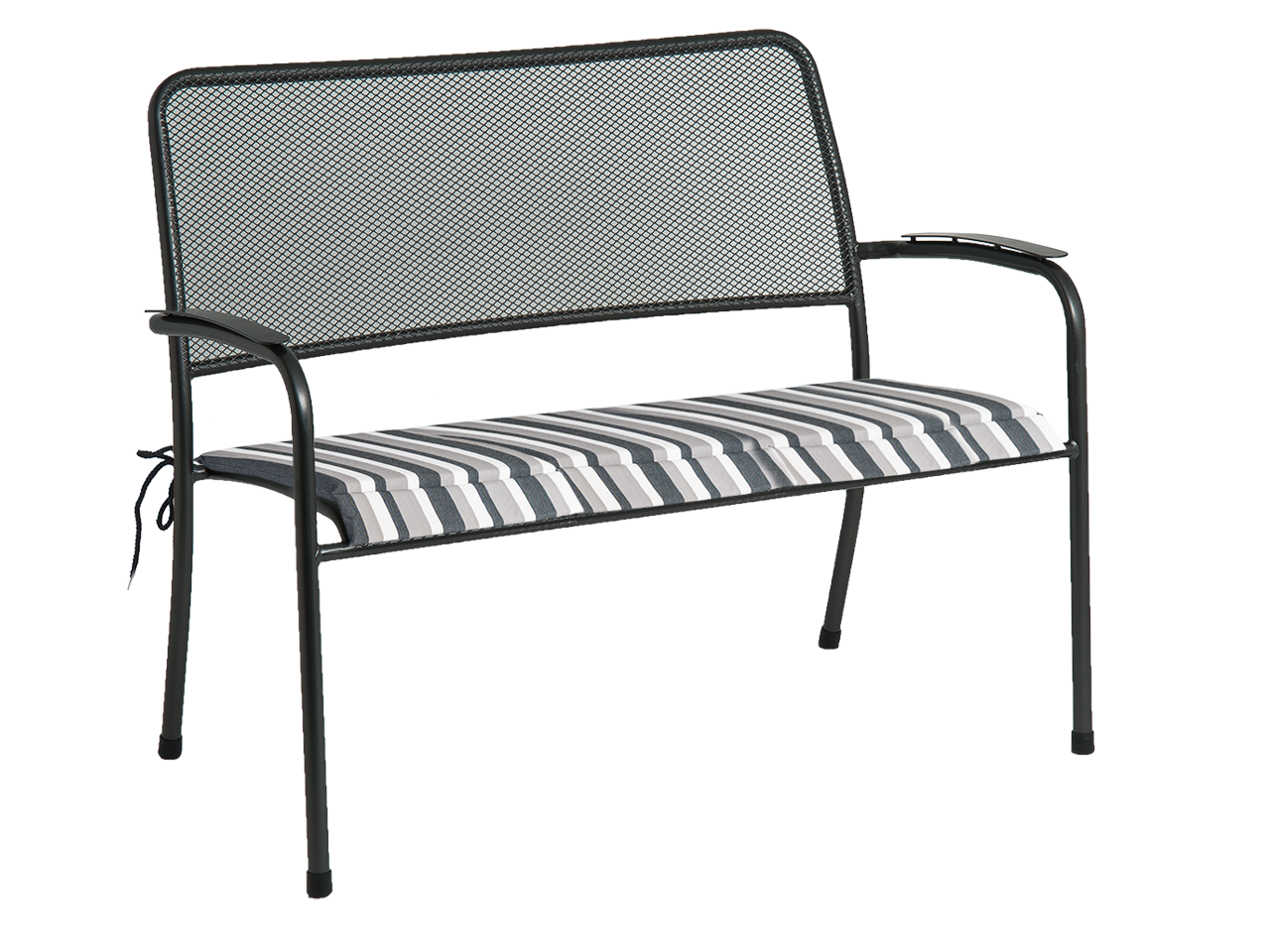 Portofino Bench Cushion Charcoal Stripe