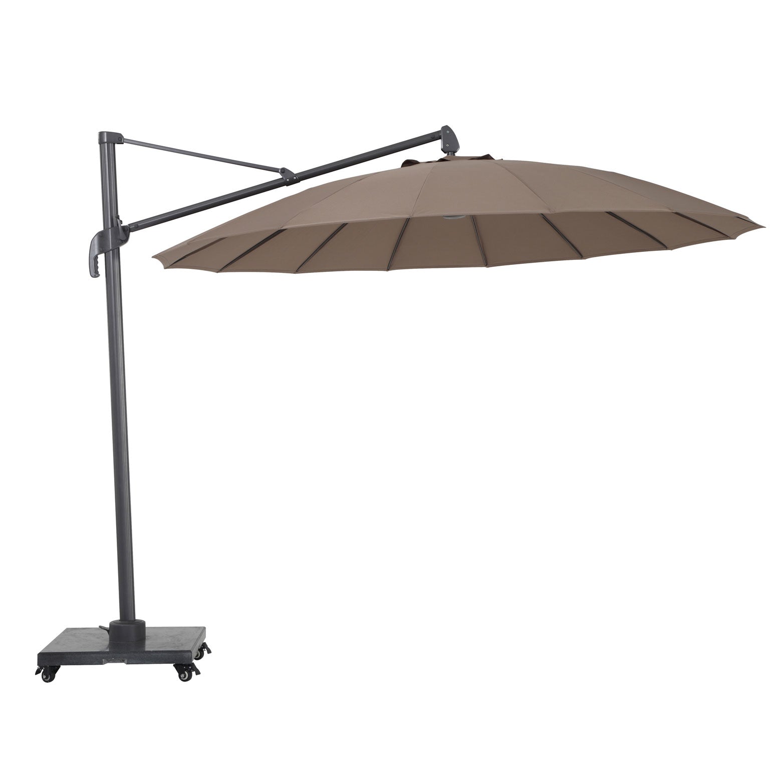 Garden parasol in taupe